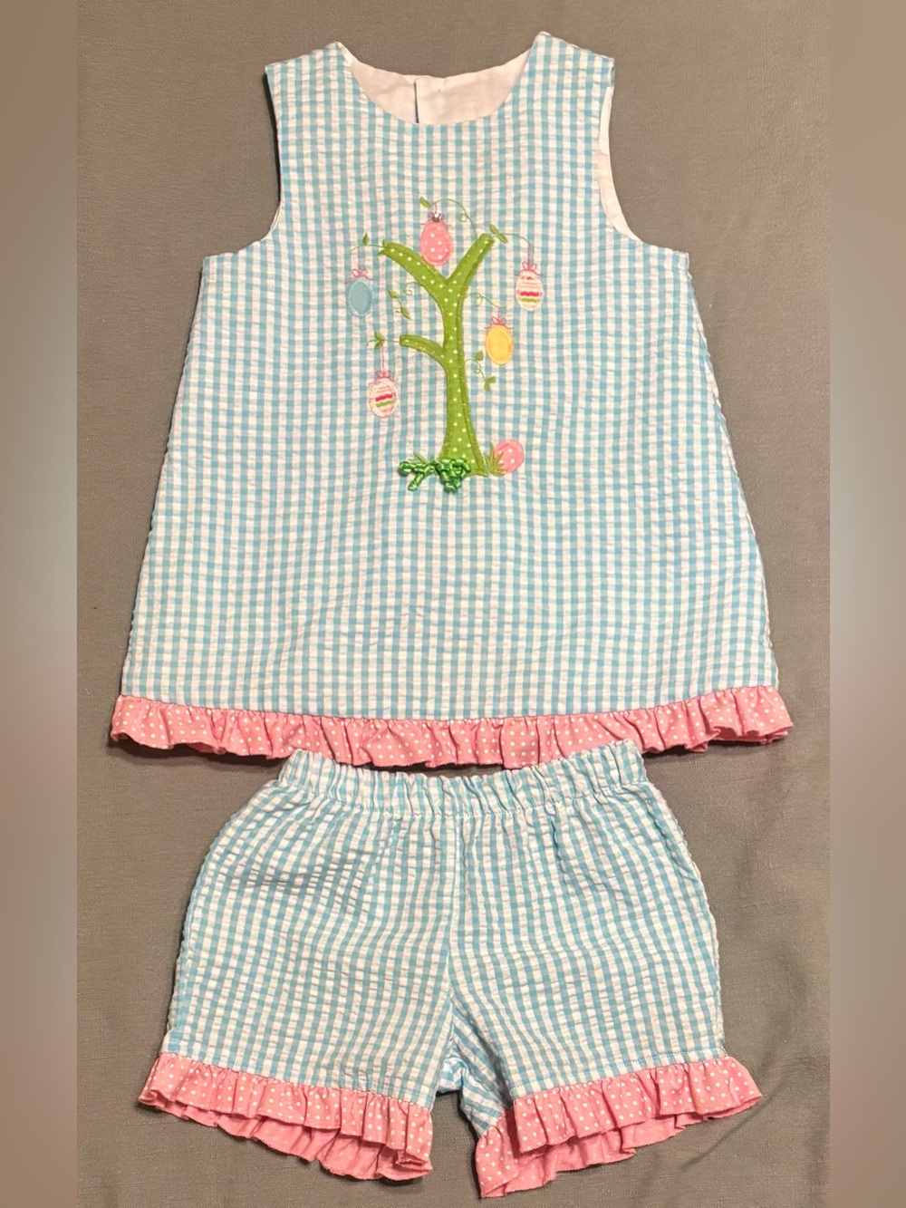 The Bailey Boys Gingham Ruffled Easter Set